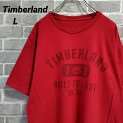 【Timberland】 ティンバーランド 半袖Tシャツ レッド US古着
