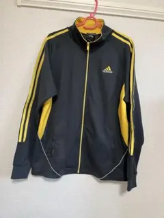 adidas Climalite ジャージジャケット ブラック/イエロー