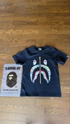 A BATHING APE〗クロスボーン ポロシャツ ブラック エイプ 極美品 