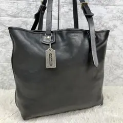 【コーチ】 トートバッグ ビジネスバッグ A4収納可能 レザー ブラック