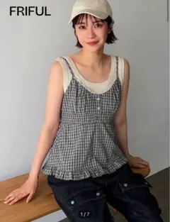 【️SHEIN】ギンガムチェックキャミソールトップス