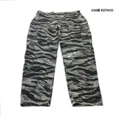 USA製 ROTHCO ミリタリー ワイドカーゴパンツ タイガーカモ グレーXL
