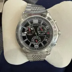 新品電池交換/稼働 グッチ 5500 クロノグラフ トリプルカレンダー 