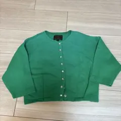 MARKEY’S 緑色ボタン付き長袖カットソー 110