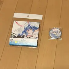 ホロライブ　兎田ぺこら　キャンバスボード　一番くじ＆兎田ぺこら　缶バッジ