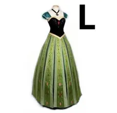 アナ風 プリンセスドレス コスプレ 衣装 発表会 パーティー サイズL(XX2)