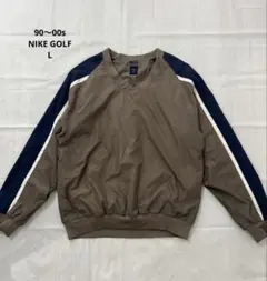 90s 00s NIKE Golf nylon pullover L brown