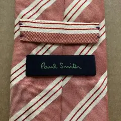Paul Smith 赤白ストライプ ネクタイ レジメンタル 中古 ポールスミス