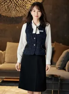 新品 ブラック 17号 ラップキュロット アンジョア スカート 事務服