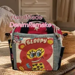 ハンドメイドデニムリメイクバッグ