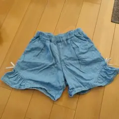 SERAPH　デニムブルー フリル付きショートパンツ 120