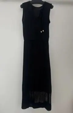 【WRAPINKNOT 】ブラック サマーニットワンピースのサムネイル