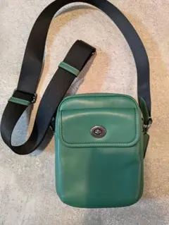 良品 4594 COACH コーチ ミニショルダーバッグ 2トーン グリーン 