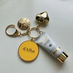 ダルバ ノベルティ キーホルダー ゴールドハート ミラー ハンドクリーム