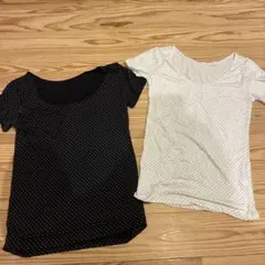 【14日まで価格】 UNIQLO AIRismドット柄 肌着 2枚セット M・S