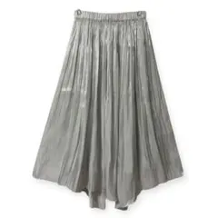 【アンタイトル】プリーツスカート 光沢 お呼ばれ size 0