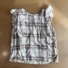 キッズ ブラウス 95cm チェック柄