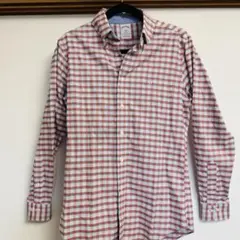 ブルックスブラザーズ　オレンジチェックシャツ 長袖