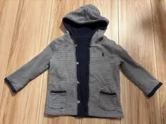 ラルフローレン パーカー ベビー 80 ストライプ リバーシブル ネイビー