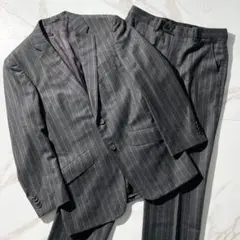 未使用に近い⭐️ポールスミス ゼニア シングルスーツ グレー ストライプ ウール