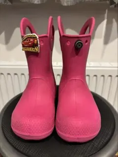 crocs ピンク 長靴 ライトニング・マックィーンタグ付き