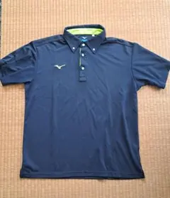 Mizuno Dryscience ボタンダウンポロシャツ L ネイビー