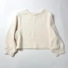 FLASH BLUE ニット クロップド長袖トップス