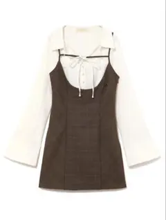 Betty layered check dress andmary アンドマリー - メルカリ