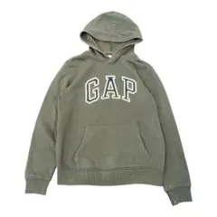 GAPパーカー XS カーキ ロゴ レディース 人気 定番 古着 Y2K 人気色