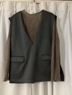 ★ ジレ ベスト セット ブラウス インナー トップス