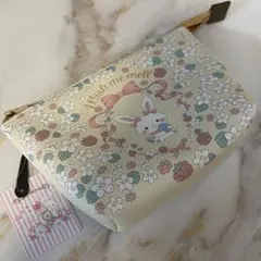 【新品】ウィッシュミーメル しまむら サンリオウサギと花柄のポーチ