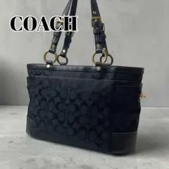 COACH コーチ トートバッグ シグネチャー キャンバス ターンロック y2kのサムネイル