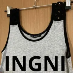 INGNI ロング丈 タンクトップ ワンピース グレーのサムネイル