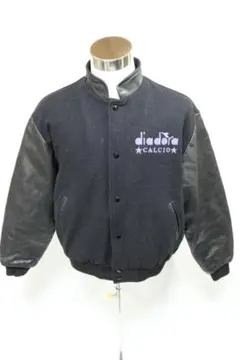 diadoraディアドラ 90s ヴィンテージ レザースタジャン 黒■25H20