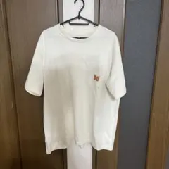 【希少デザイン】ニードルス☆パピヨン刺繍ロゴ入りポケットTシャツ