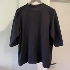 【UNIQLO U】モックネックT ブラック L