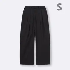 GU チノパレルレッグ　タックパンツ