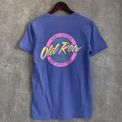 J*h様 OLD ROW ネオンロゴTシャツ 青 USA古着風