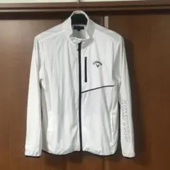 美品　キャロウェイ　ゴルフ　ストレッチ　ジャケット　L　白　callaway
