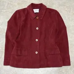 エグゼランチェッティ ジャケット ダークレッド 赤系 裏地 ミセス