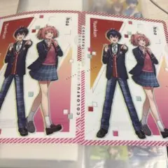 カラフルピーチファミマコラボクリアファイルのあ&ゆあんくん　2枚セット