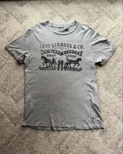 LEVI'S パッチロゴTシャツ　半袖　デニム　グレー　メンズSサイズ