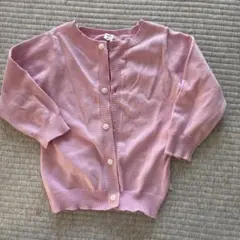 ピンク 長袖 カーディガン80㎝