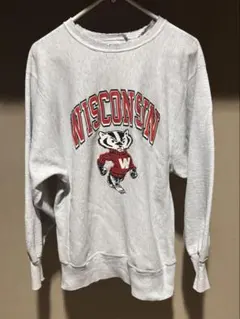 良品 90s チャンピオン リバースウィーブ ウィスコンシン大学 Lサイズ