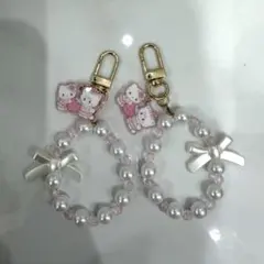 mikko×サンリオコラボ ムース ハローキティ キーホルダー ストラップ