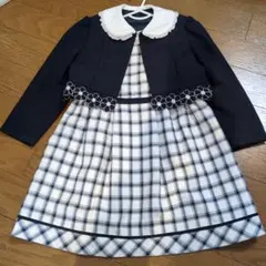 ジャケット付きチェック柄ワンピース〜入学式〜