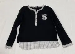 【子供服】コムサイズム　長袖カットソー 120A 黒　COMME CA ISM