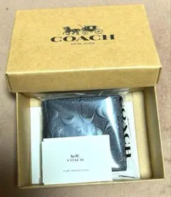 二つ折り財布 メンズ アウトレット COACH F75363 BLK ブラック