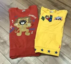 ミキハウス×ダブルb キッズトレーナー2枚セット　120cm