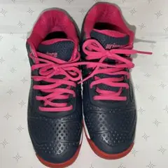 【極美品】princeテニスシューズ 　　 ネイビー/ピンクオムニ・クレーコート